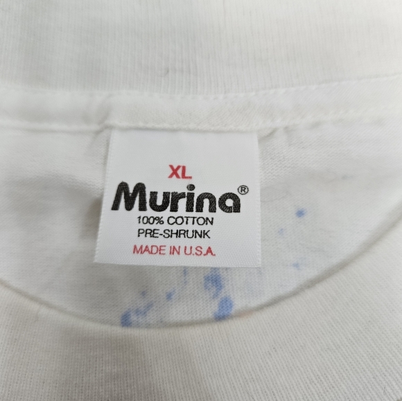 Vintage Murina Bob Harrison Sleeping Tabby Cat Florida Souvenir Tee-Shirt XL F24 - Picture 7 of 11